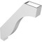Ekena Millwork 3-in. W x 18-in. D x 24-in. H Baker Architectural Grade PVC Knee Brace BRCP03X18X24BKR - alternate 5